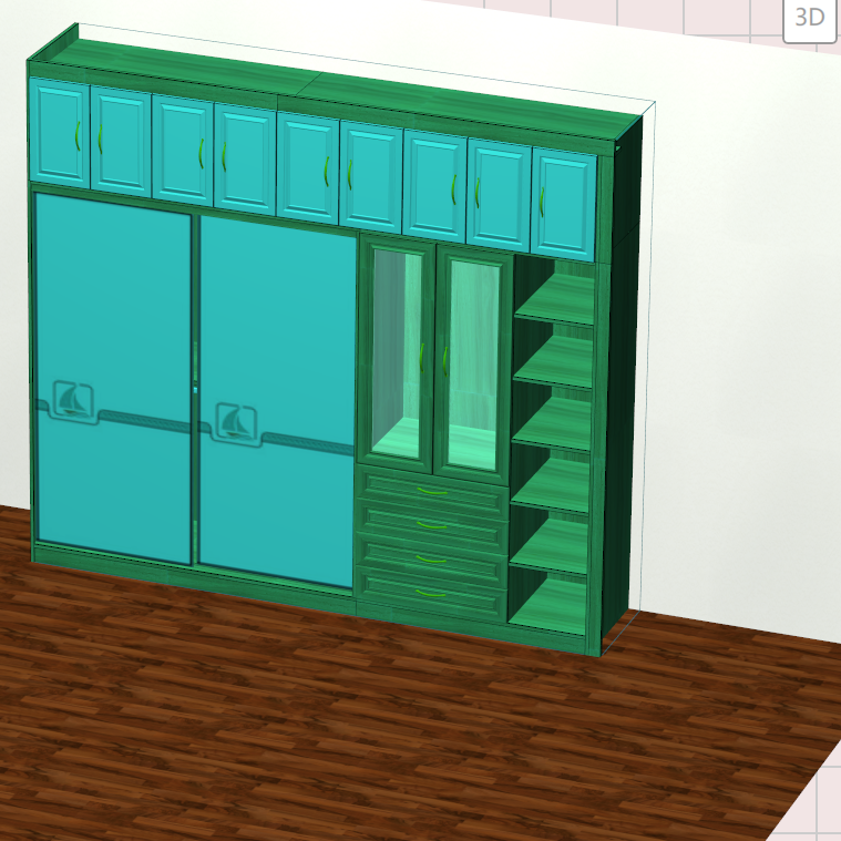 With this cabinet for dummies, you don't need to hire a designer, and you don't need a CAD software foundation