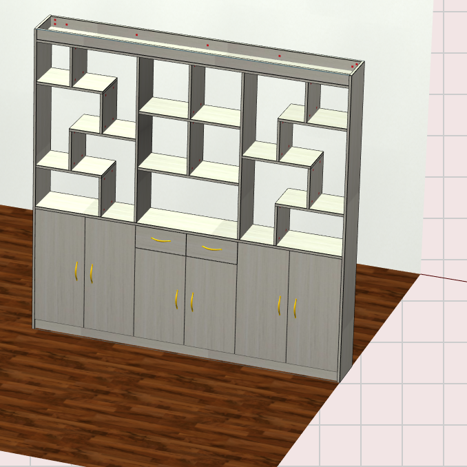Panel furniture cabinet design and order splitting software, on-site measurement of the room can be out of the renderings, front-end design back-end production, front and back end through