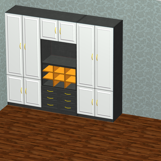 Panel furniture design and order dismantling software, one horizontal and one vertical six-sided painting cabinet, mobile phones, computers and tablets can be operated, and you can get started in three days