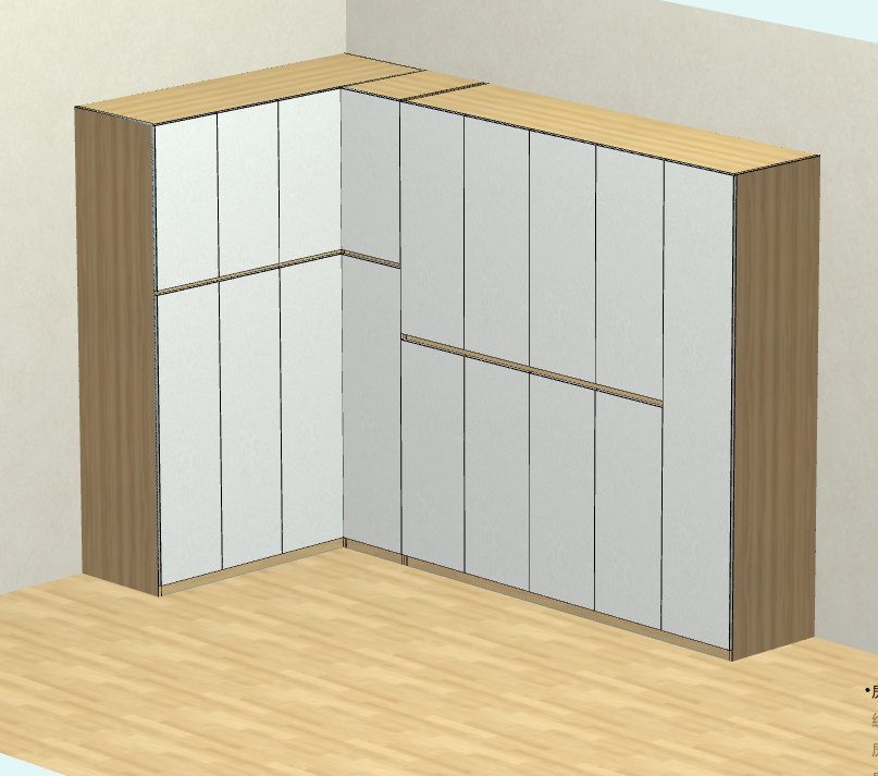 Cabinet design order splitting software, fool-style operation without CAD basis, one horizontal and one vertical six-sided painting cabinet