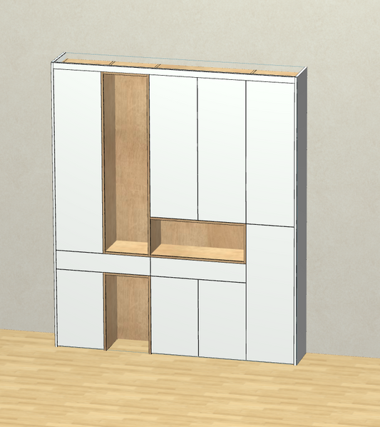 The cabinet software is a horizontal and vertical six-sided drawing cabinet, which can be operated by mobile phones, computers and tablets, and can be used in three days