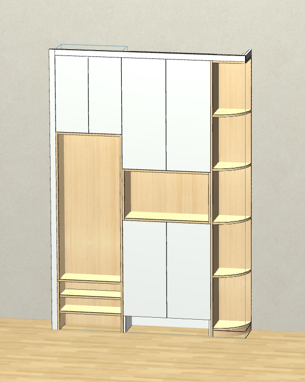 The cabinet software is a horizontal and vertical six-sided drawing cabinet, which can be operated by mobile phones, computers and tablets, and can be used in three days