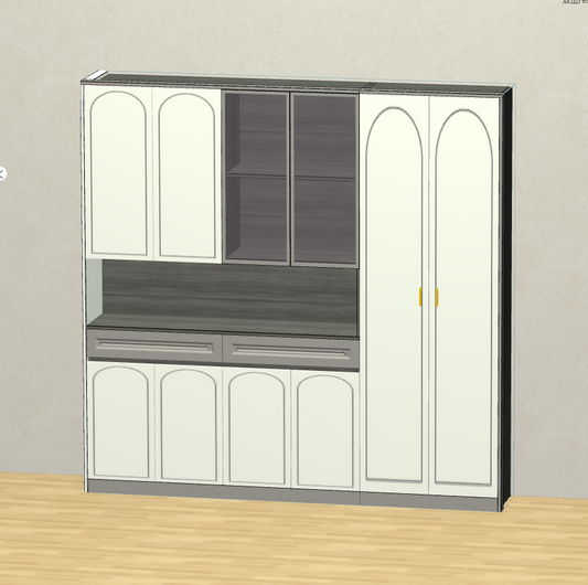 Panel furniture design and order dismantling software, one horizontal and one vertical six-sided painting cabinet, mobile phones, computers and tablets can be operated, and you can get started in three days