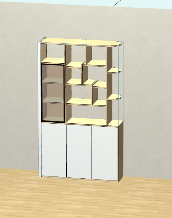 With this cabinet for dummies, you don't need to hire a designer, and you don't need a CAD software foundation