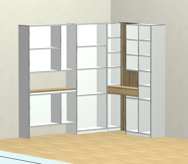 Furniture design software that includes drawing, order breakdown, material calculation, CAD export, and automatic pricing, and can be used on smartphones and tablets.