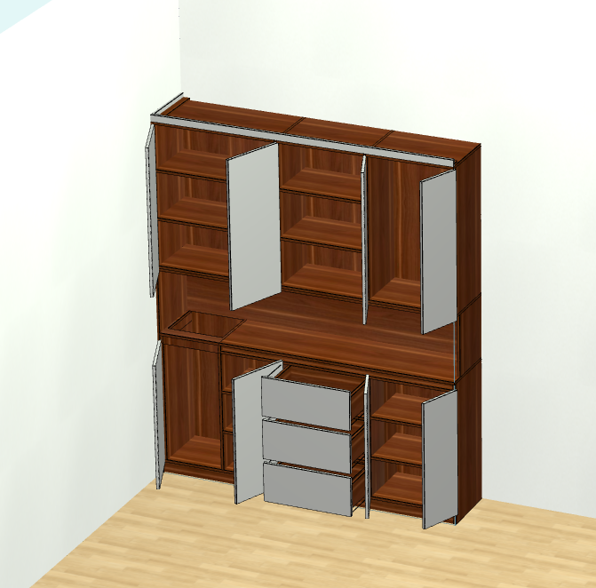 Cabinet software Panel furniture design and order software, front and back end integration