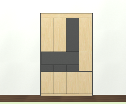 The cabinet software that can be drawn at the three ends of the mobile phone, computer and tablet can be drawn, and the number of logins is not limited, and the six-sided drawing can be connected to the cutting machine