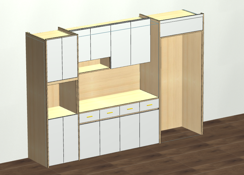 Panel furniture cabinet design and order splitting software, on-site measurement of the room can be out of the renderings, front-end design back-end production, front and back end through