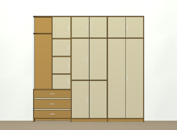 With this cabinet for dummies, you don't need to hire a designer, and you don't need a CAD software foundation