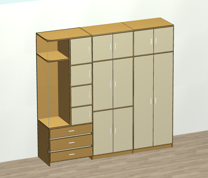 With this cabinet for dummies, you don't need to hire a designer, and you don't need a CAD software foundation