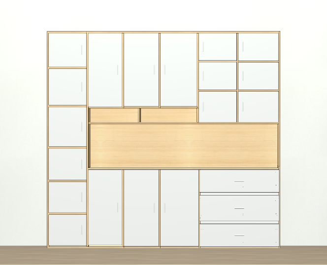 Cabinet design order splitting software, fool-style operation without CAD basis, one horizontal and one vertical six-sided painting cabinet