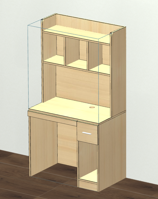 Cabinet design order splitting software, fool-style operation without CAD basis, one horizontal and one vertical six-sided painting cabinet