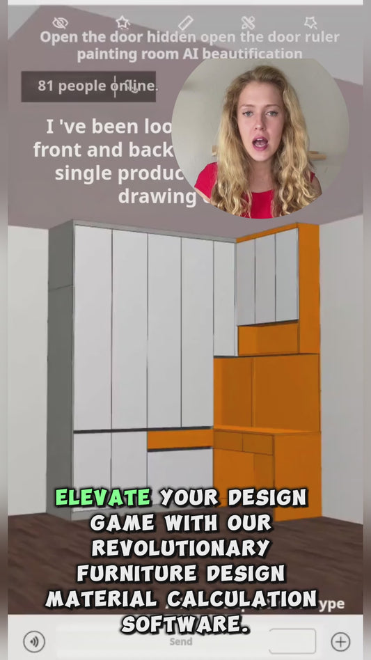 The cabinet software that can be drawn at the three ends of the mobile phone, computer and tablet can be drawn, and the number of logins is not limited, and the six-sided drawing can be connected to the cutting machine