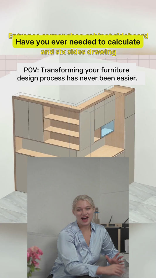 The cabinet software is a good helper for the whole house customization, and the design and production are integrated!