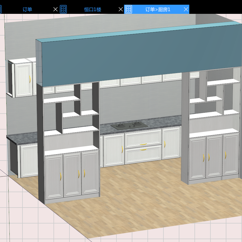 The cabinet software is a good helper for the whole house customization, and the design and production are integrated!