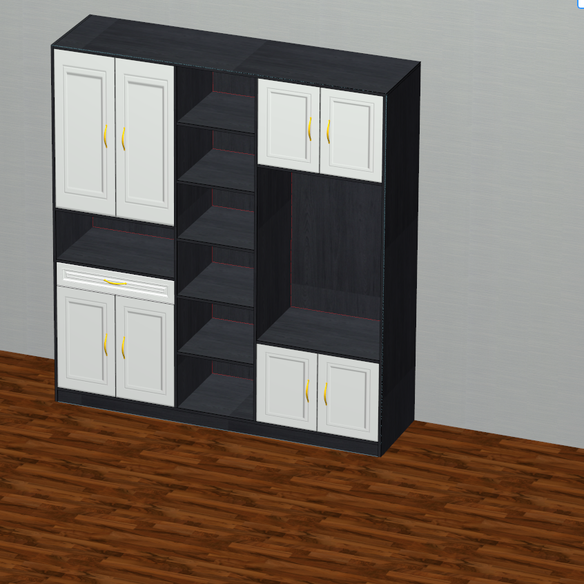 The cabinet software is a horizontal and vertical six-sided drawing cabinet, which can be operated by mobile phones, computers and tablets, and can be used in three days
