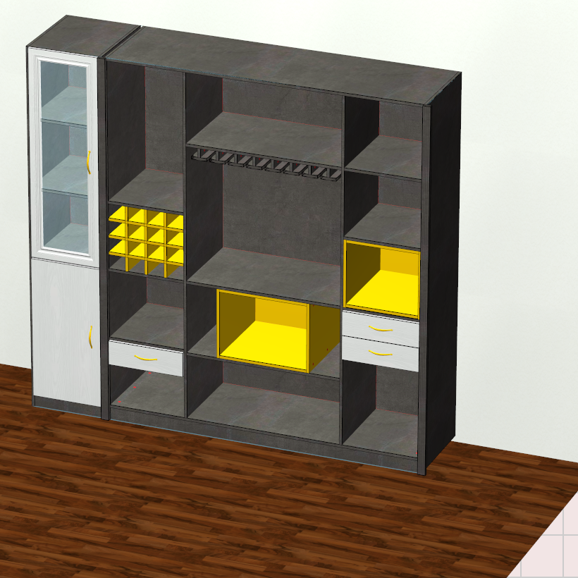 Panel furniture design order software, mobile phones, computers and tablets can be operated from three ports, on-site volume