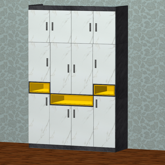 Cabinet design order splitting software, fool-style operation without CAD basis, one horizontal and one vertical six-sided painting cabinet