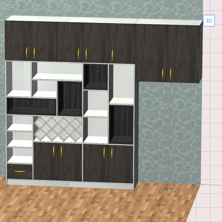 The cabinet software is a horizontal and vertical six-sided drawing cabinet, which can be operated by mobile phones, computers and tablets, and can be used in three days
