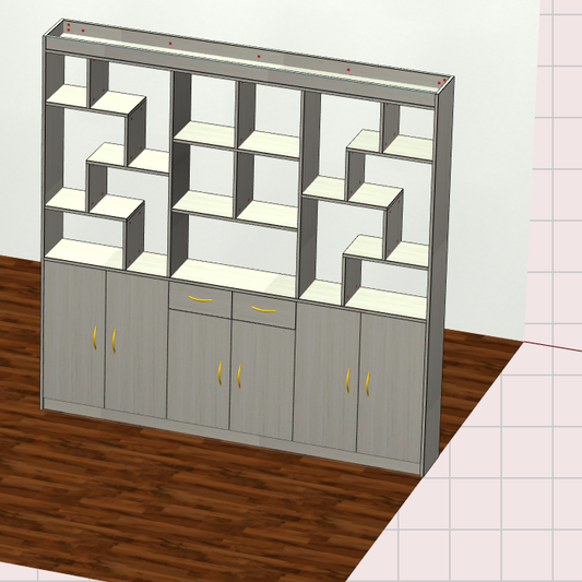 Panel furniture cabinet design and order splitting software, on-site measurement of the room can be out of the renderings, front-end design back-end production, front and back end through