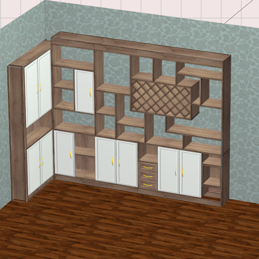 Cabinet software makes the design easier, and there is no need to understand the basics of CAD