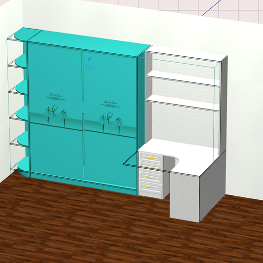 Cabinet design order splitting software, fool-style operation without CAD basis, one horizontal and one vertical six-sided painting cabinet