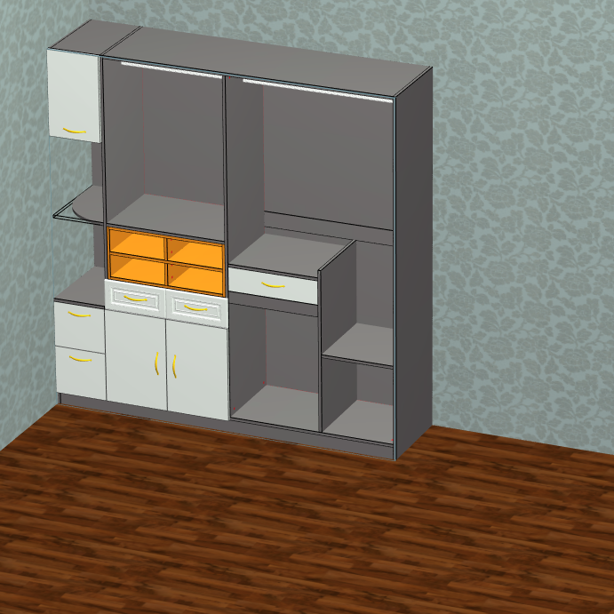 Cabinet software, simple operation, docking production, saving labor for the factory! Reduce costs! Improve the efficiency of design order splitting