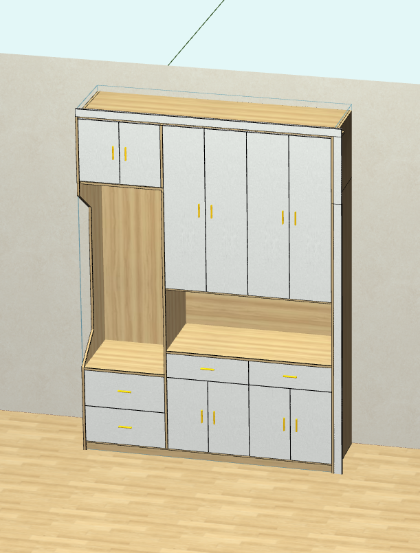 The cabinet software is a horizontal and vertical six-sided drawing cabinet, which can be operated by mobile phones, computers and tablets, and can be used in three days