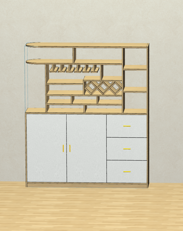 The cabinet software is a horizontal and vertical six-sided drawing cabinet, which can be operated by mobile phones, computers and tablets, and can be used in three days