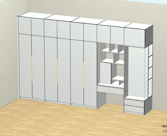 Panel furniture design and order dismantling software, one horizontal and one vertical six-sided painting cabinet, mobile phones, computers and tablets can be operated, and you can get started in three days