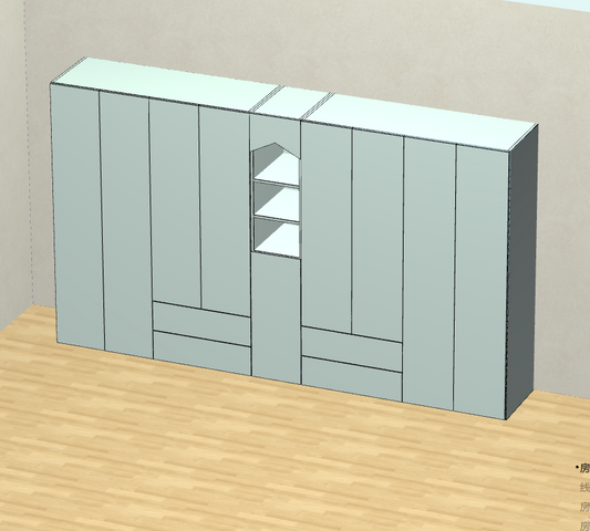 Panel furniture design and order splitting software, you can produce renderings after measuring the room on site, front-end design, back-end production, front and back end through, without any CAD foundation