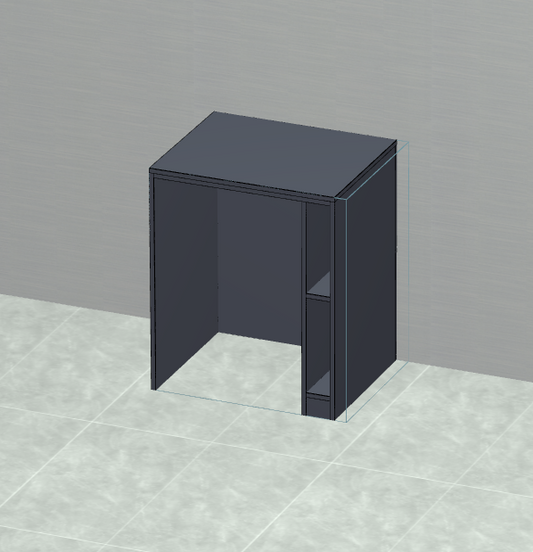 With this cabinet for dummies, you don't need to hire a designer, and you don't need a CAD software foundation