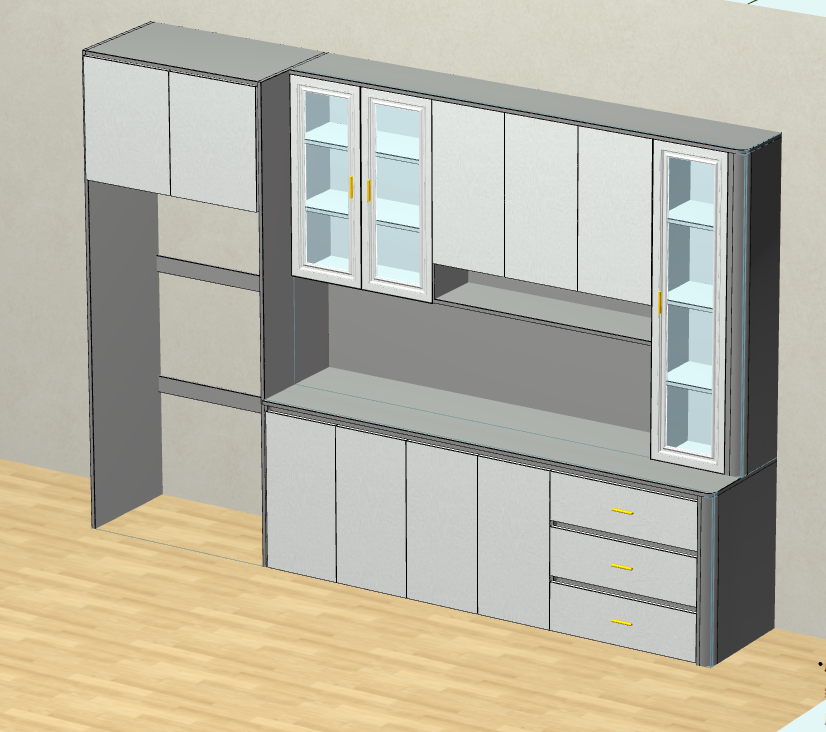 Panel furniture design and order splitting software, you can produce renderings after measuring the room on site, front-end design, back-end production, front and back end through, without any CAD foundation