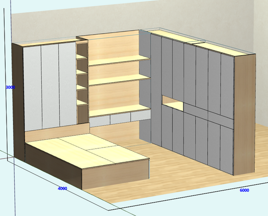 The cabinet software that can be drawn at the three ends of the mobile phone, computer and tablet can be drawn, and the number of logins is not limited, and the six-sided drawing can be connected to the cutting machine