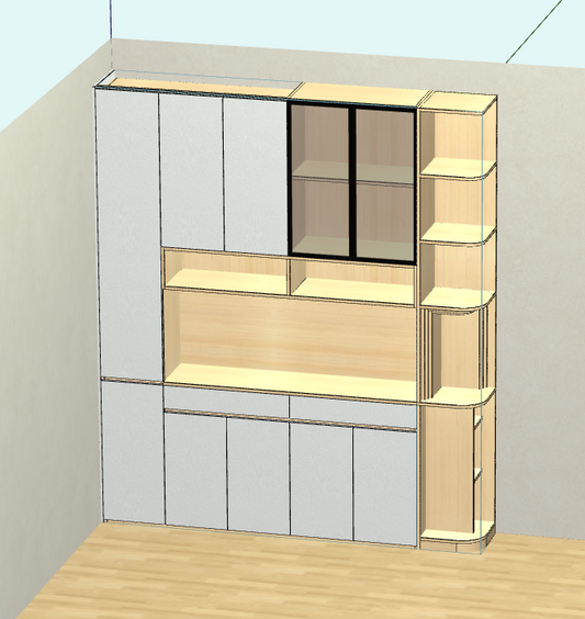 Cabinet software, simple operation, docking production, saving labor for the factory! Reduce costs! Improve the efficiency of design order splitting