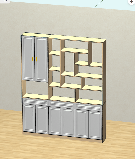 Cabinet software makes the design easier, and there is no need to understand the basics of CAD