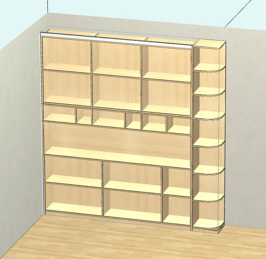 With this cabinet for dummies, you don't need to hire a designer, and you don't need a CAD software foundation