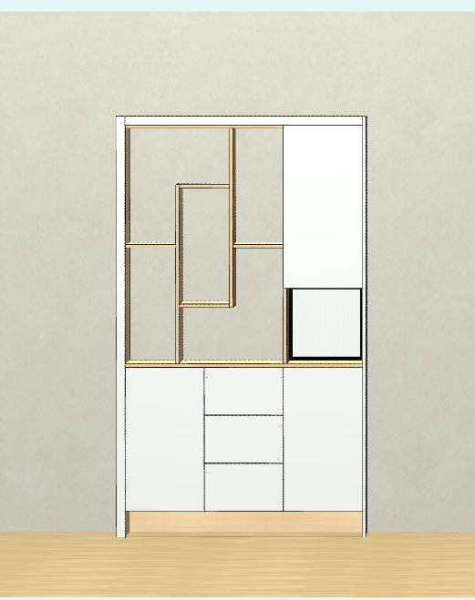 If you can't hire a designer and don't know CAD software, then try this cabinet for fools