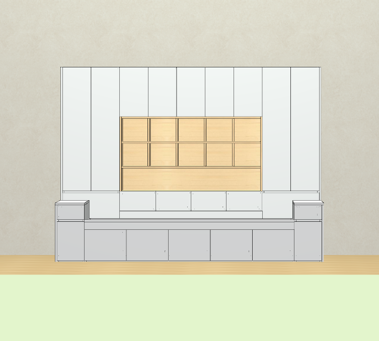 The cabinet software is a horizontal and vertical six-sided drawing cabinet, which can be operated by mobile phones, computers and tablets, and can be used in three days