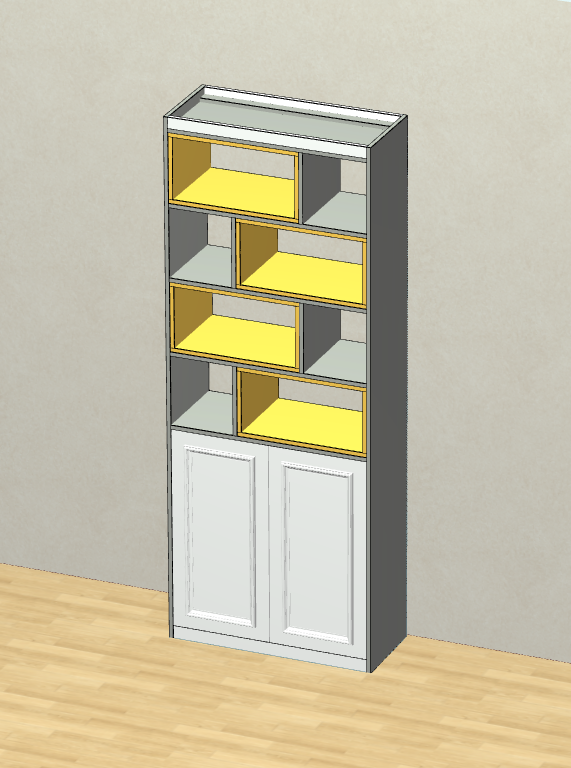 Cabinet software, one horizontal and one vertical six-sided drawing cabinet, one-click order splitting, quotation, CAD export!