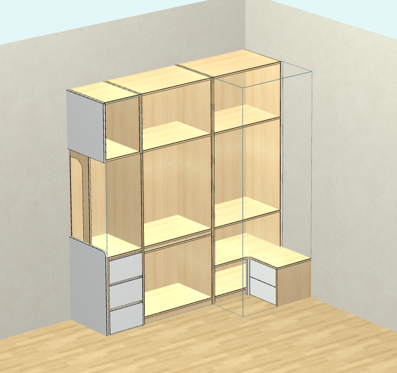 Panel furniture design and order splitting software, just draw a diagram renderings, split data Save time, save labor, and open up design to production!