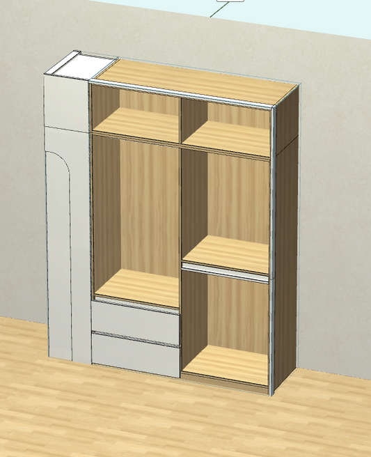With this cabinet for dummies, you don't need to hire a designer, and you don't need a CAD software foundation