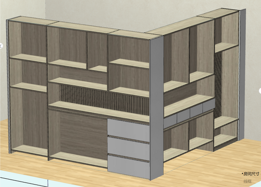Panel furniture design and order splitting software, the front and back ends are integrated, no CAD foun