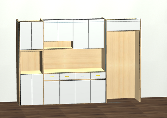 Panel furniture cabinet design and order splitting software, on-site measurement of the room can be out of the renderings, front-end design back-end production, front and back end through