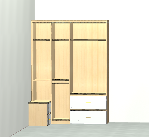 If you can't hire a designer and don't know CAD software, then try this cabinet for fools