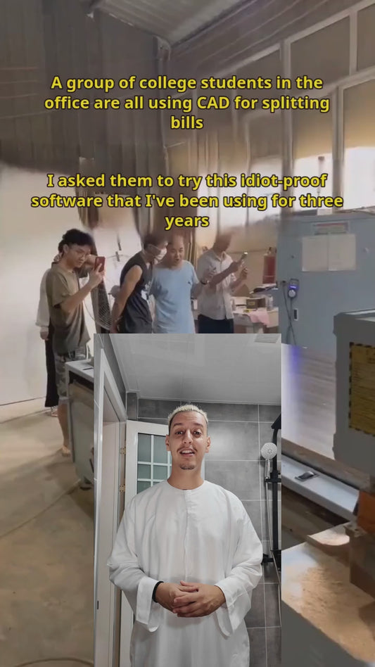 Cabinet software, one horizontal and one vertical six-sided drawing cabinet, one-click order splitting, quotation, CAD export!