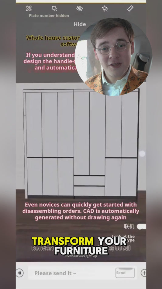 Remote eye remote docking customer customer scan the code to view the design 3D renderings electronic confirmation